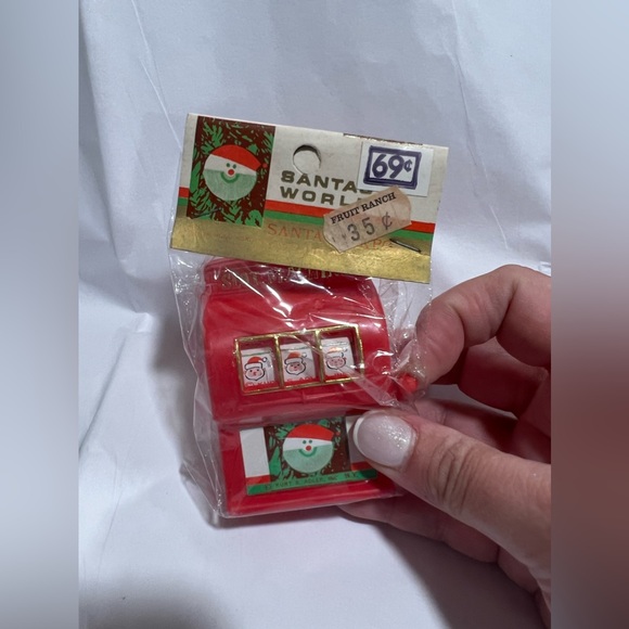 Vintage Kurt Adler Christmas Plastic Machine Toy NOS Original Package WORKS - Picture 8 of 9